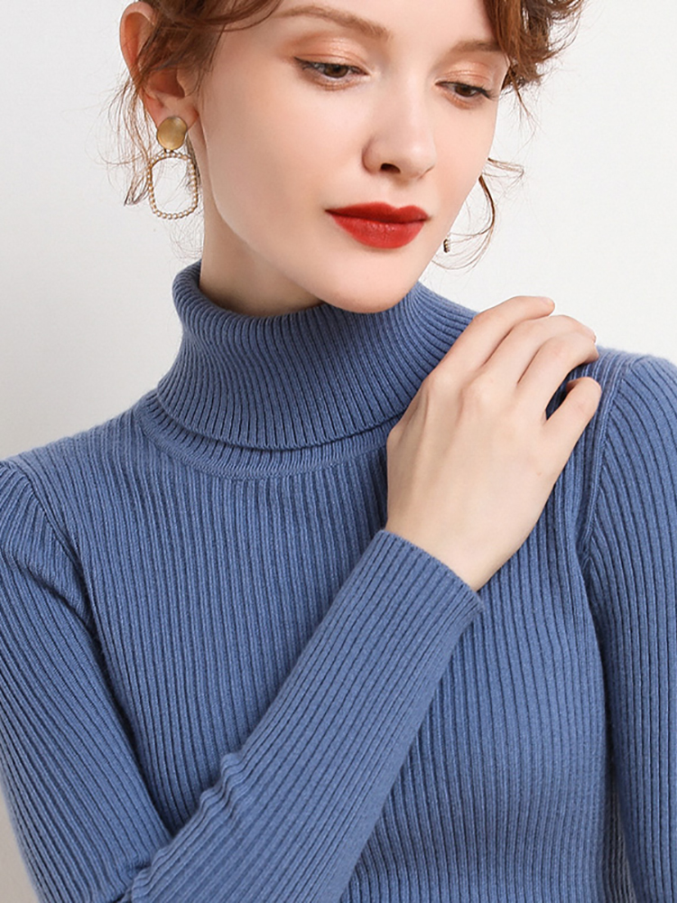 Heliar Pulls à col roulé tricotés doux pour femme, pulls en cachemire, pulls basiques doux pour femme, collection Automne Hiver 2026