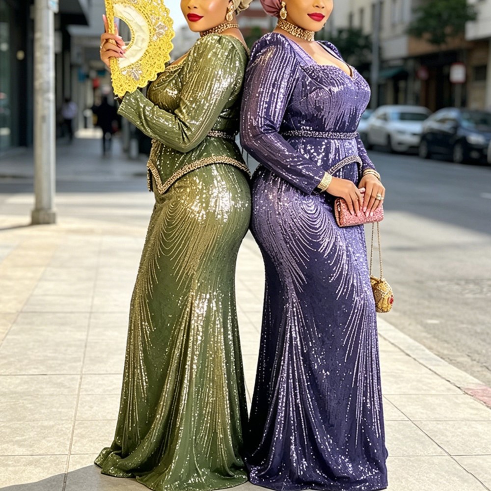 Robes Bubu de Luxe à Paillettes 2025, Robes Turques pour Femmes en Solde, Robes Africaines pour Femmes, Vêtement Africain Femme Luxe
