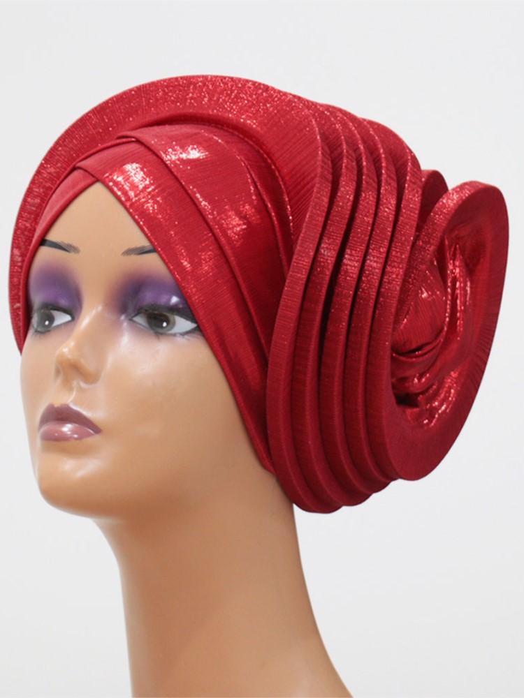 Mode femmes élastique à volants africain Turban casquette dame bandeau Nigeria mariage Auto Gele chapeaux fête couvre-chef chapeau