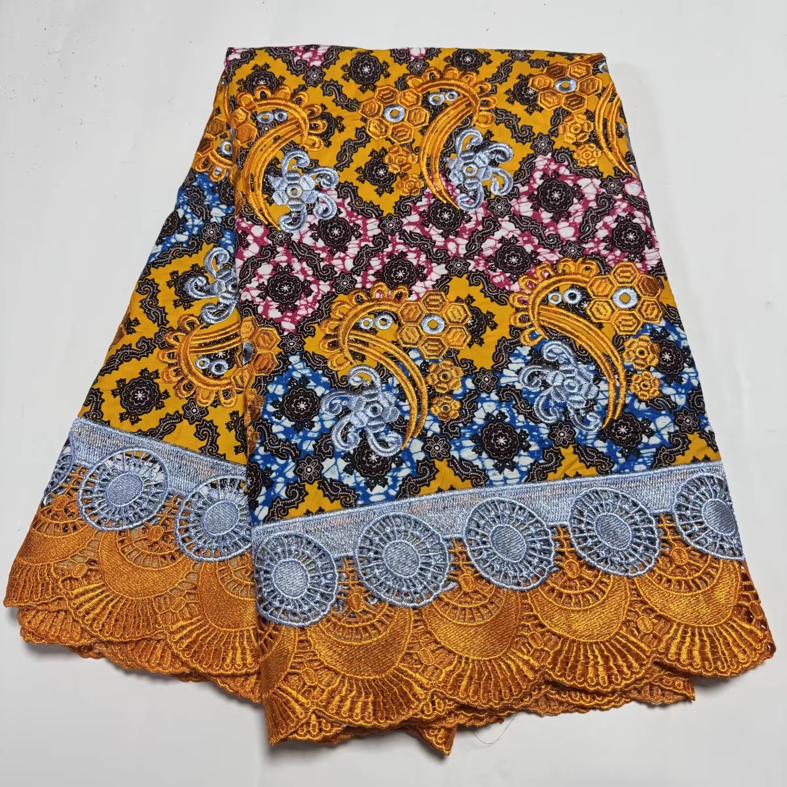 Cire dentelle française dentelle Guipure cire tissu imprimé broderie africaine cire dentelle coton Ankara pour les femmes robe 6 Yards