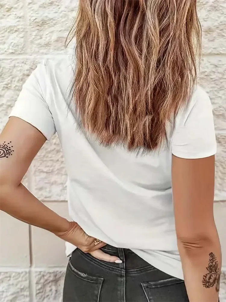 Femmes dans mon 49ers Era imprimé mode décontracté vêtements d'été T-Shirt interconnexion 90s court Sletransved vêtements femmes motif T-S
