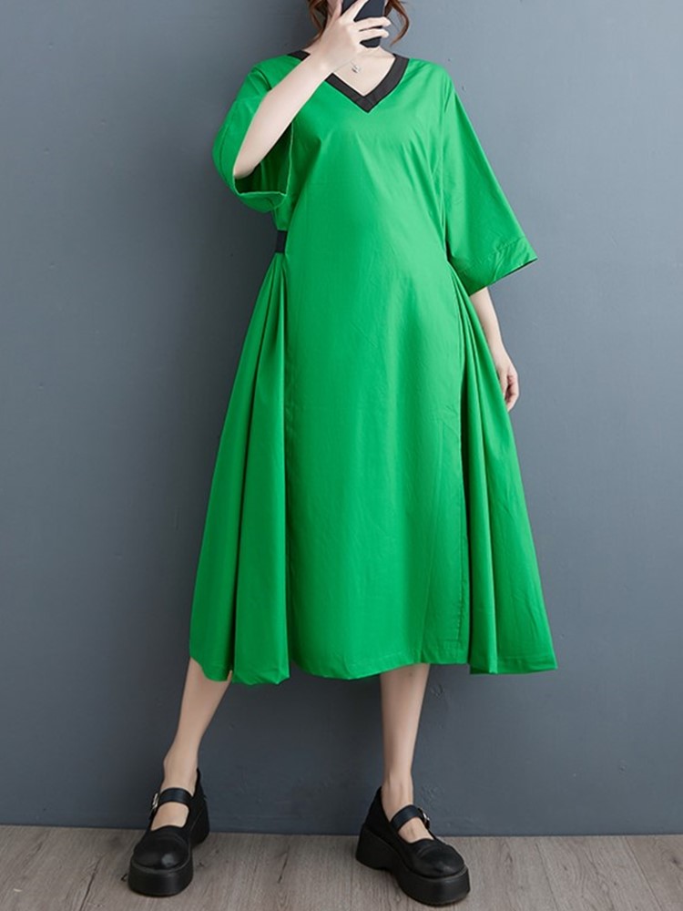 Robe ample vintage à manches longues pour femme, nouvelle collection printemps-été-automne, élégante et décontractée, vêtement 2026