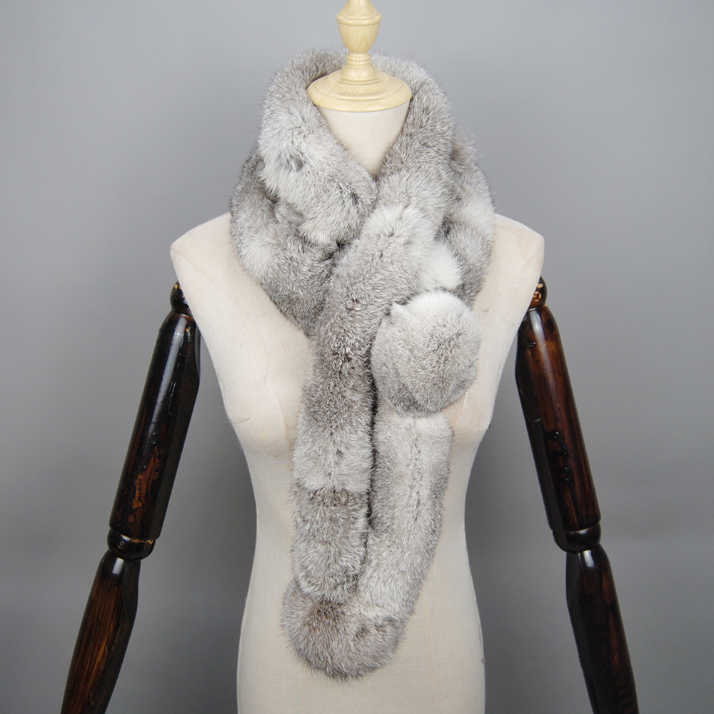 Écharpe d'hiver de luxe en vraie fourrure de lapin naturelle, écharpe chaude, à la mode, en peluche douce et épaisse, châle pour adultes, enfants, femmes et filles