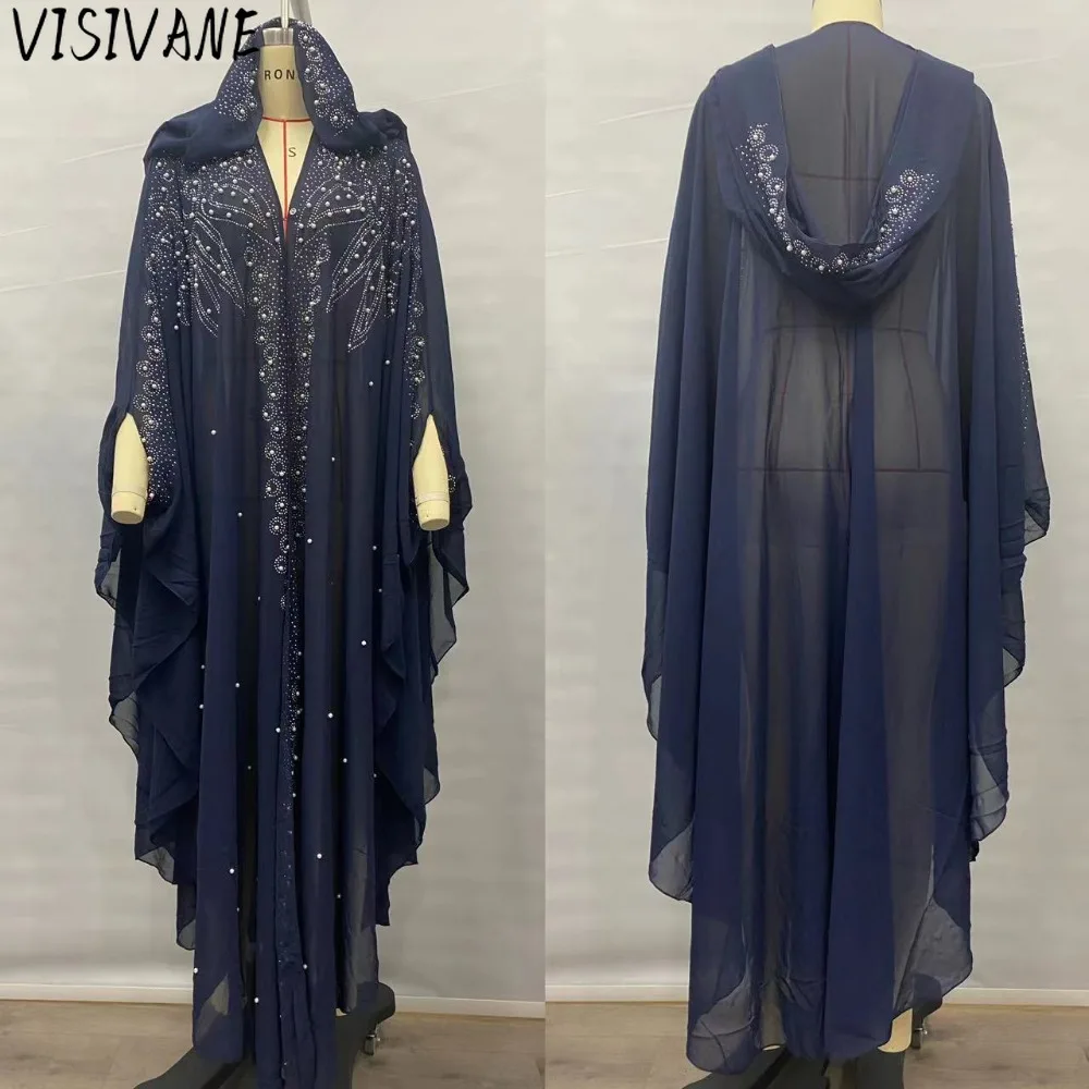 Robe cape à capuche fine Everak pour femme, vêtements de mode vintage, streetwear, ponchos, vestes mixtes, bling, diamant, fête