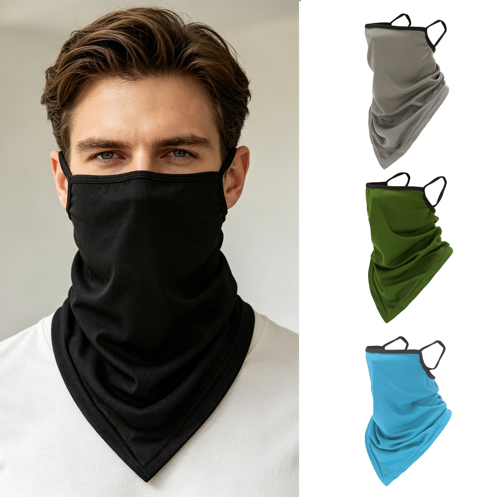 Cagoule intégrale en soie glacée, protection solaire estivale, respirante, résistante aux UV et coupe-vent pour le cyclisme, la randonnée et les activités de plein air