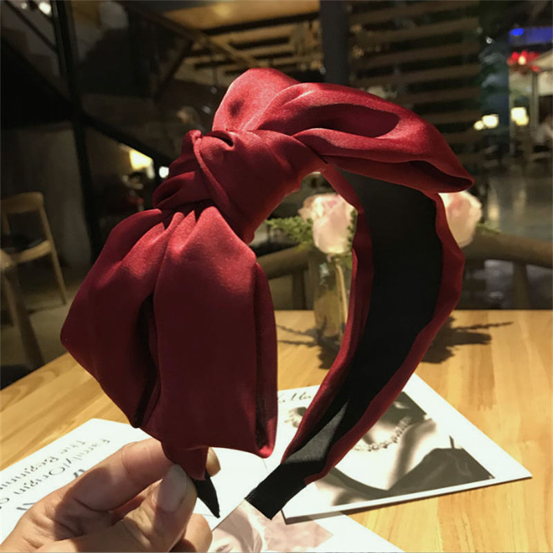 Serre-têtes larges à nœud solide pour femmes, bandeaux de mode pour filles, accessoires de coiffure féminins
