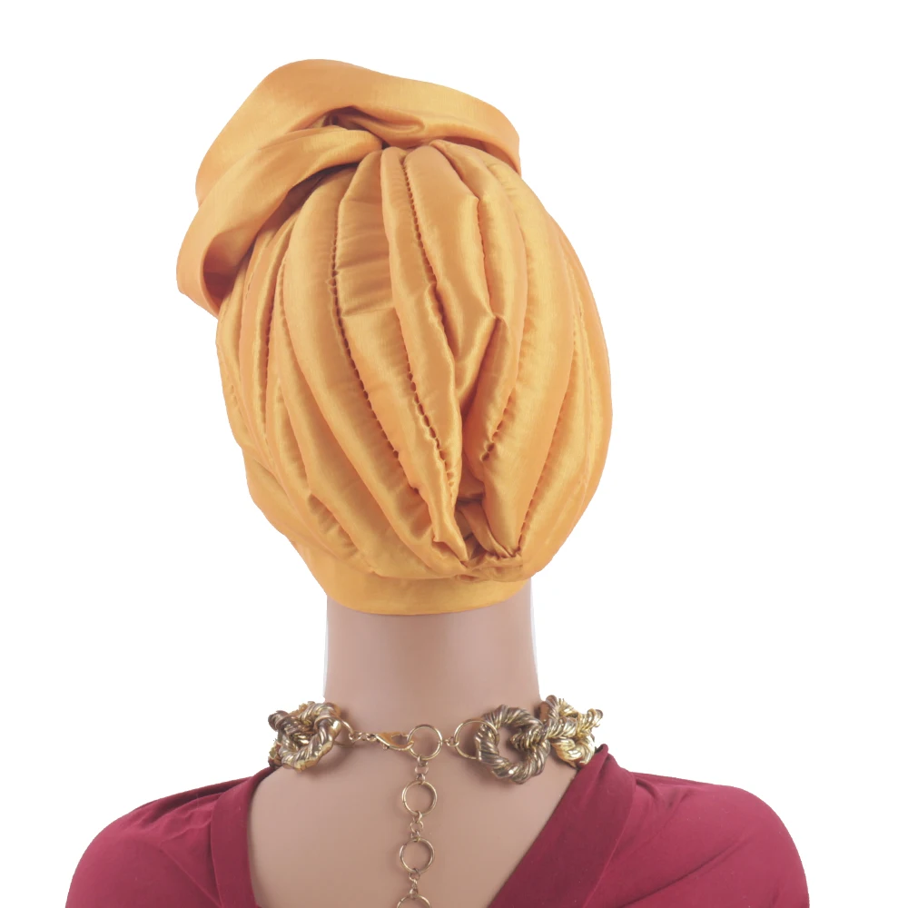 Bonnets Turban africains en soie brute, grande fleur de Rose, couvre-chef pour femmes, enveloppes de tête, Geles de mariage nigérian, Bonnet de fête