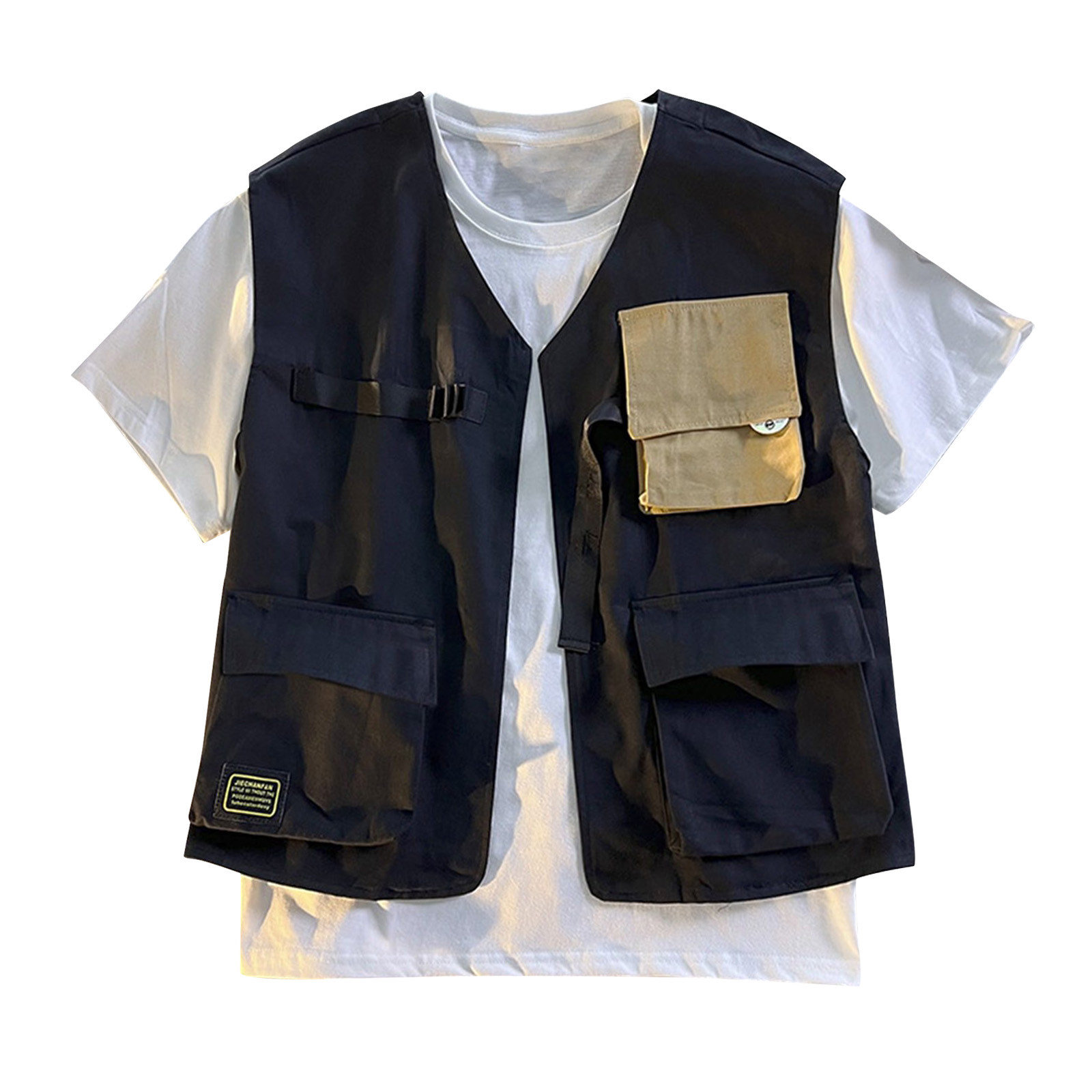 Hommes décontracté poche Cargo gilet manteau terrain d'escalade hommes coupe-vent vestes hommes vêtements