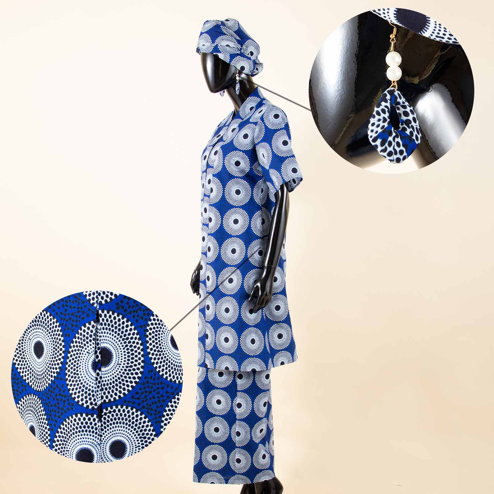 Ensemble veste et pantalon College traditionnels Ankara pour femmes, manteau africain pour femmes, tenue de bureau décontractée, tenue de fête, 2 pièces, 2526003