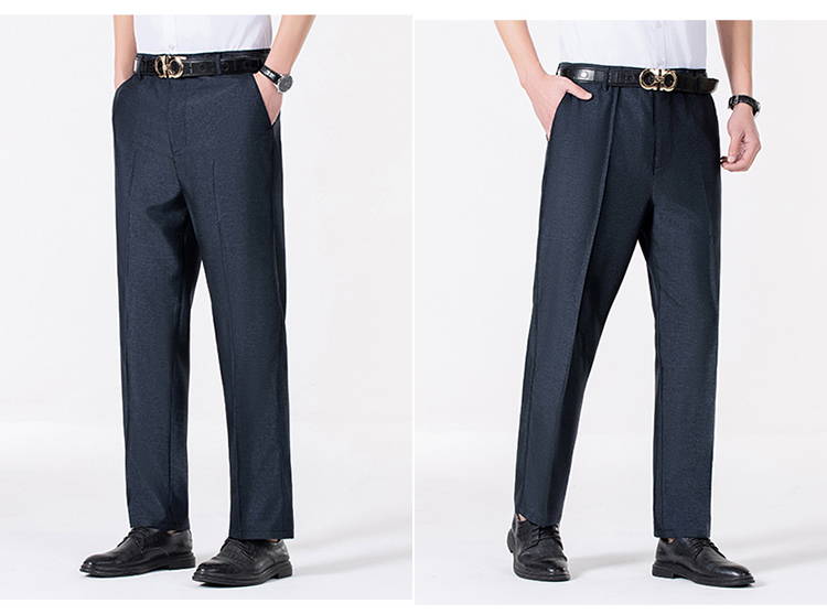 Pantalon de Costume Homme de Haute Qualité – Classique, Taille Haute, Printemps-Été-Automne – Idéal pour Tenues Décontractées et Habillées