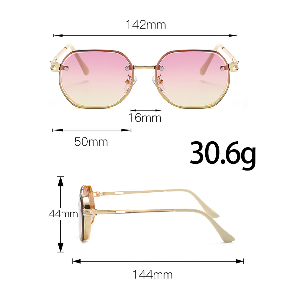 Lunettes de soleil pour femmes, monture noire, bordure dorée, verres noirs, lunettes de soleil à la mode, décoration, nouveau, 2025