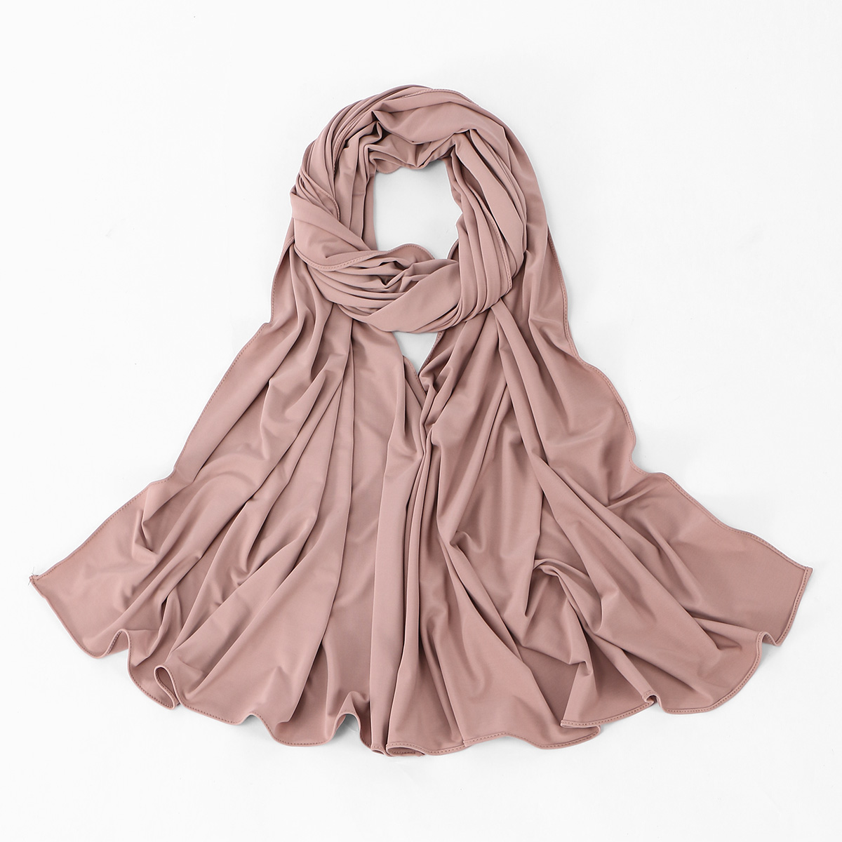 Nouveau Hijab en Jersey Liquide pour Femme, Foulards et Châles de Couleur Unie pour le Ramadan, Voiles Islamiques ﻿ 180*60cm