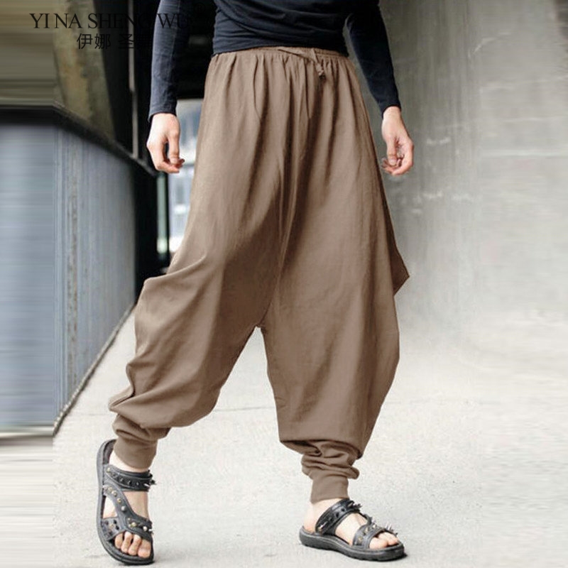 Hariamfjadt-Vêtements traditionnels chinois décontractés pour hommes, Costume de samouraï Hakama, Hip Hop, Rock, Nouvelle mode