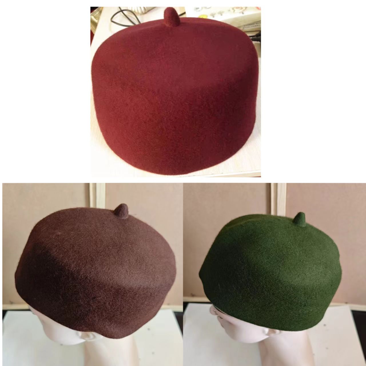 Casquettes en laine pour hommes musulmans, chapeaux africains, décoration de mariage, scène de Performance, casquette de prière du Ramadan, Kufi Hijab, chapeau classique fait à la main pour hommes