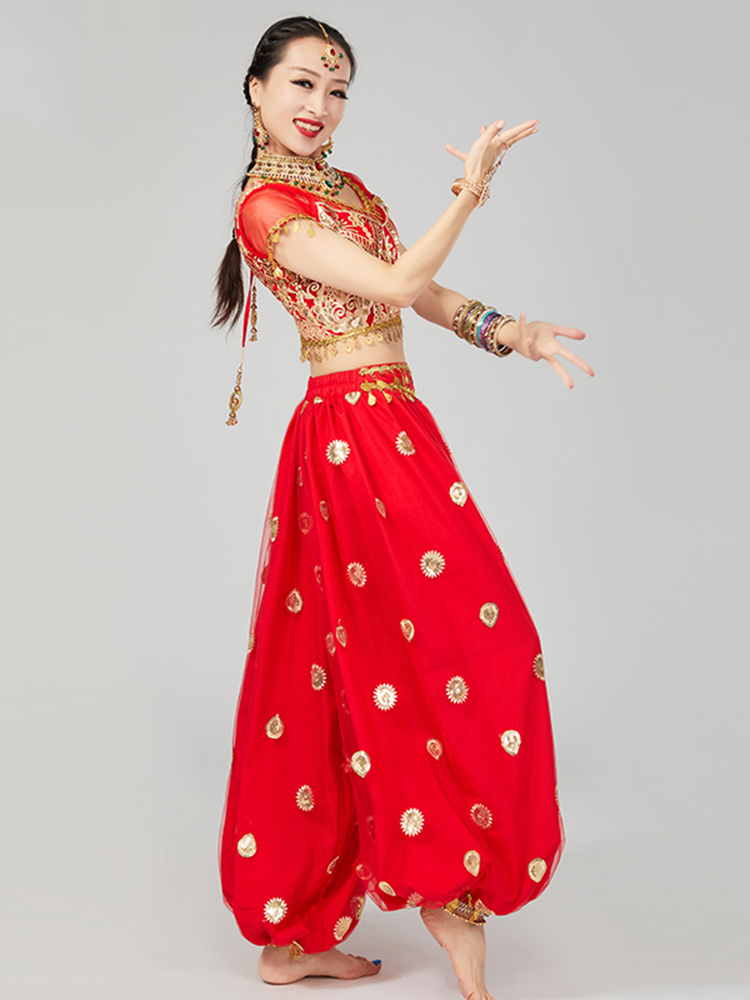 Costume de brevIndienne à Manches Courtes pour Femme, Pantalon avec Broderie en Dentelle, Saree Trempé financièrement, DQL10101