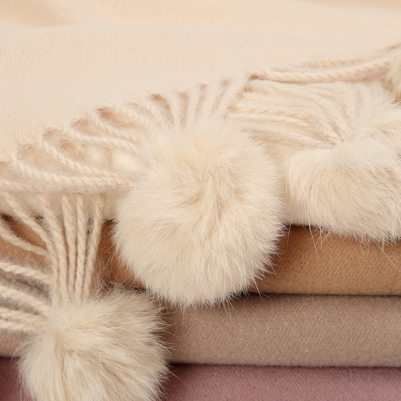Écharpe chaude en Imitation cachemire pour femme, châle de luxe à franges solides, Pashmina épais, couverture enveloppante, Hijab, nouvelle collection hiver