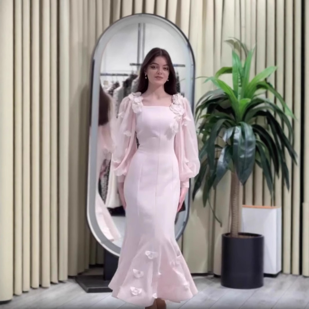 Femmes Robe complète Abaya robes de soirée robes musulmanes caftan fleur à lacets dubaï Abayas Ramadan Jalabiya 2025 arabe longue Robe