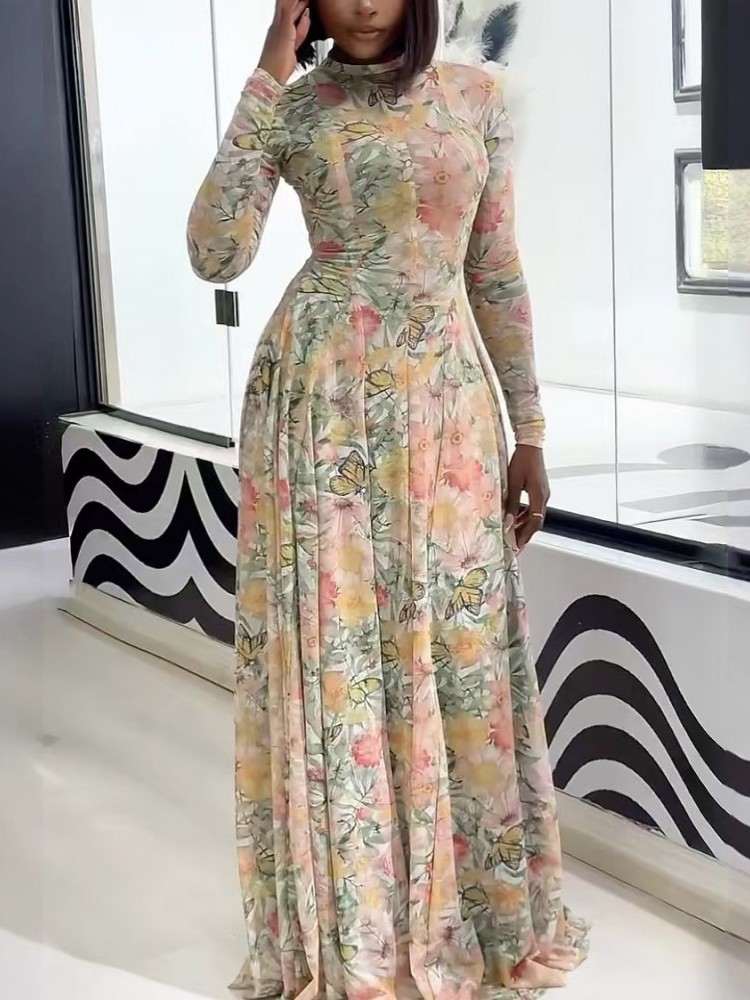 Robes africaines pour femmes, robe longue Dashiki élégante à manches longues, vêtements traditionnels africains pour dames, printemps et été