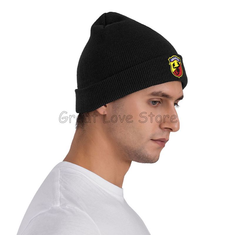 Abarth C Cool Print Bonnet chapeaux rue élastique tricot chapeau unisexe hiver chaud Skullies bonnets casquette pour voyage Camping en plein air