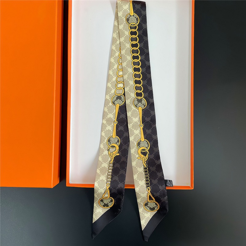 Ruban en twill de soie tendance, écharpe fine pour cheveux, rubans pour femmes, décoration, ruban en twill de soie pour emballer les sacs, cravates, écharpe en soie, petites écharpes