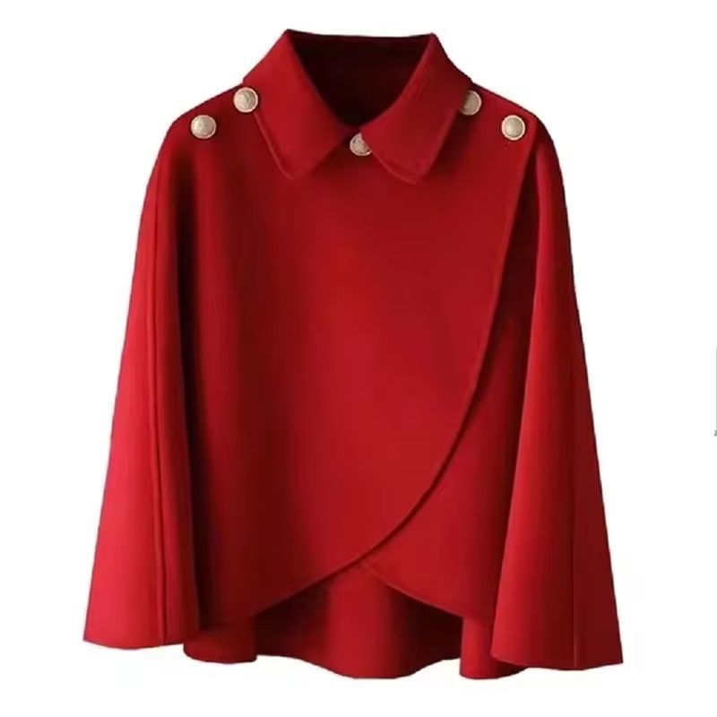 Manteau Shaw en laine pour femmes, veste courte pour dames, tempérament élégant, vêtements d'extérieur en laine, Version coréenne, automne-hiver 2025