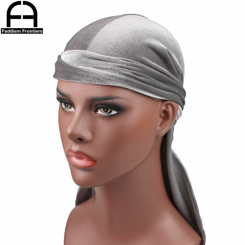 Haute qualité hommes velours Durags Bandana Turban chapeau perruques Doo hommes Durag Biker chapeaux bandeau Pirate chapeau cheveux accessoires