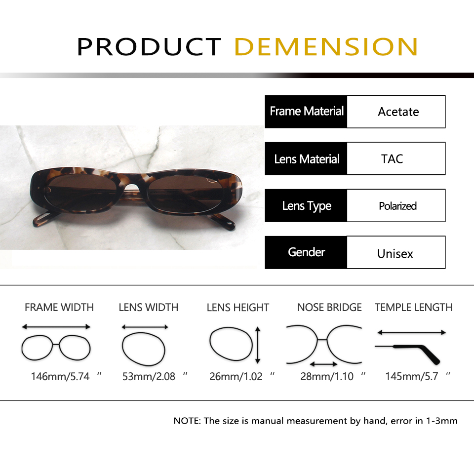Grandes Lunettes De Soleil rectangulaires à la mode femmes polarisées acétate surdimensionné UV400 nuances Hommes lunettes rectangulaires Lunettes De Soleil Homme