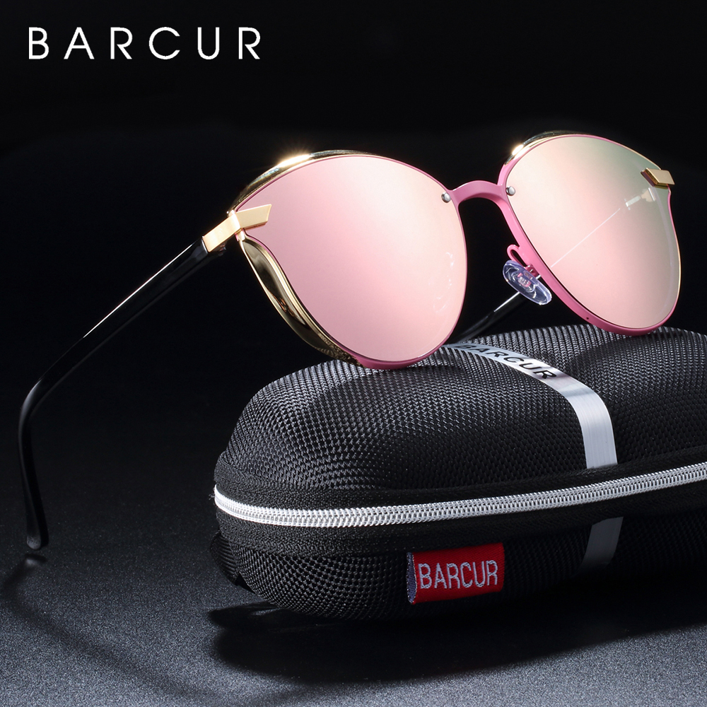 Lunettes de soleil polarisées de luxe BARCUR femmes lunettes de soleil rondes lunettes de soleil femme