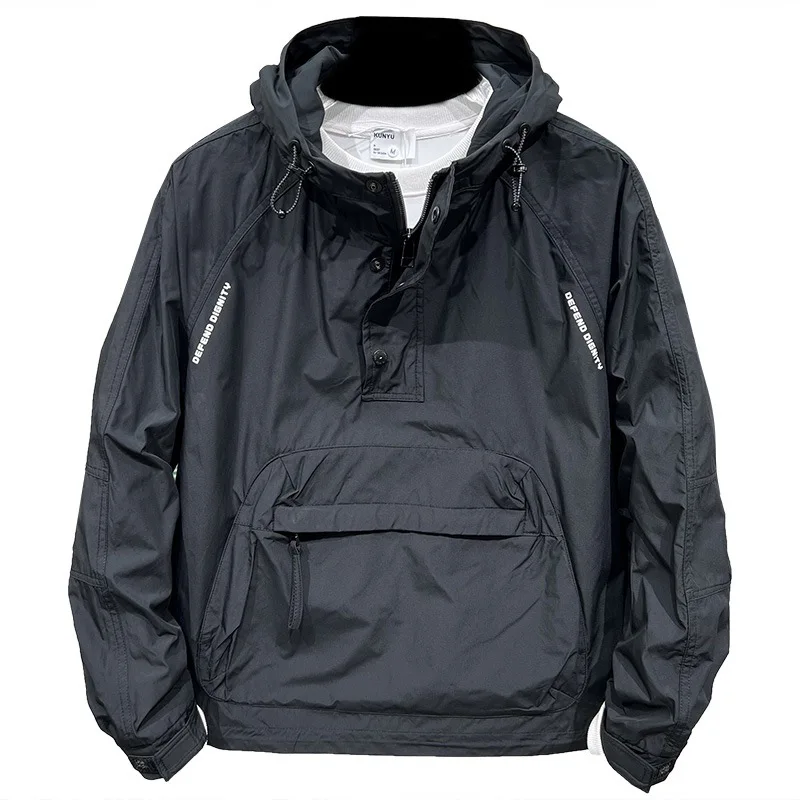 Veste zippée multi-poches pour hommes, vestes de mode coréenne, veste de travail de rue décontractée, coupe couvertes, pilote de baseball trempé