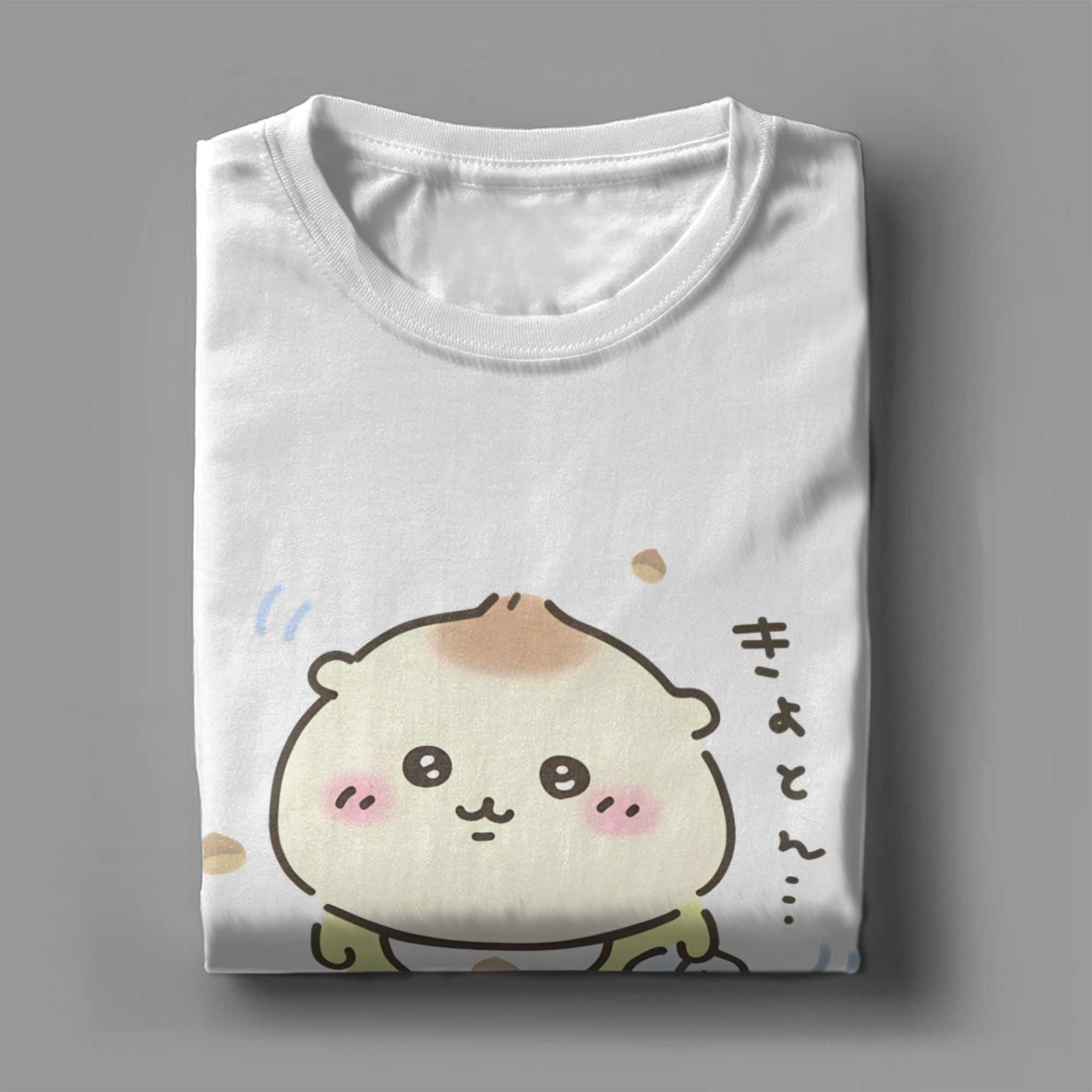 Chiikawas Kurimanju T-shirts pour hommes, t-shirts amusants à manches courtes, col rond, en pur coton, hauts pour adultes