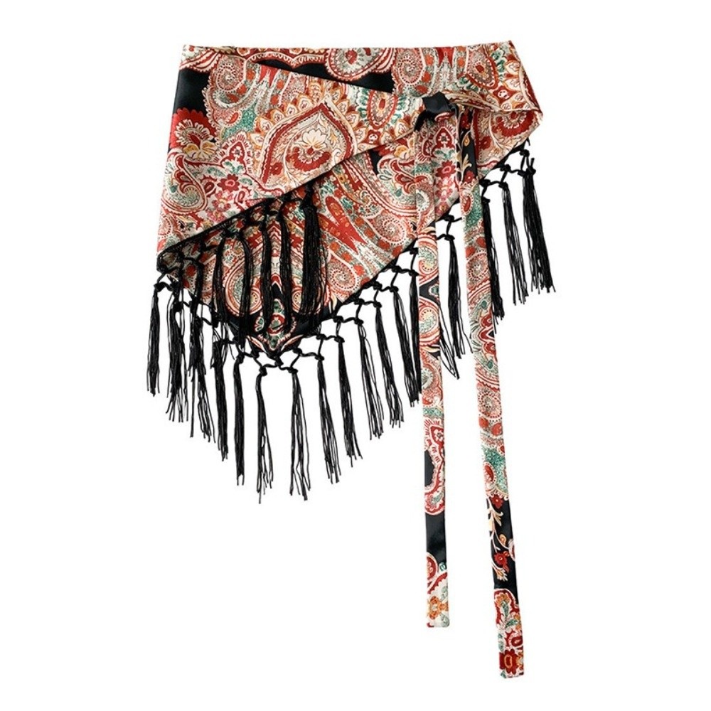 Nouvelle ceinture triangulaire à franges, broderie exquise, style bohème, ceinture écharpe décorative à franges pour la taille, printemps-été