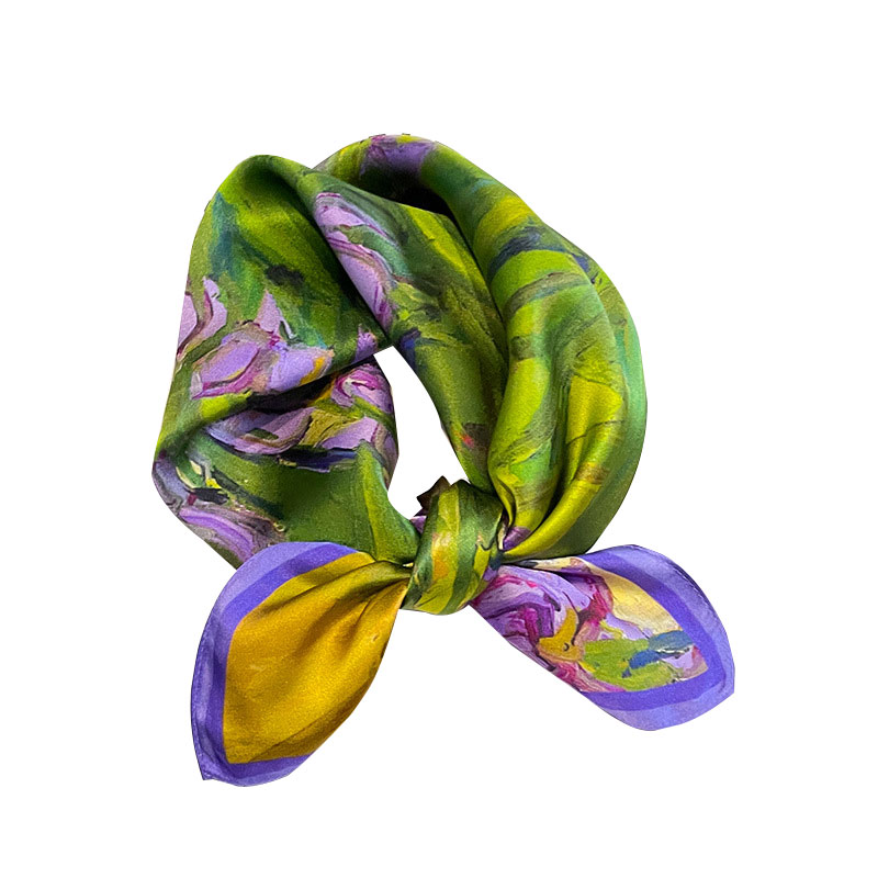 100% véritable Foulard en soie mode dame petit cou Foulard femme foulards femmes Hijab marque de luxe châle enveloppes Foulard