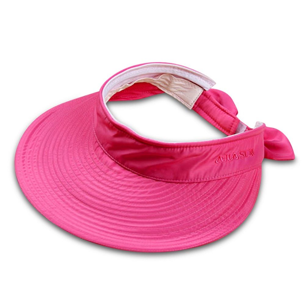 Casquette d'air 2 en 1 pour femmes, réglable, respirante, avec nœud papillon, grande visière, détachable, couleur unie, Anti-UV, casquette de plage
