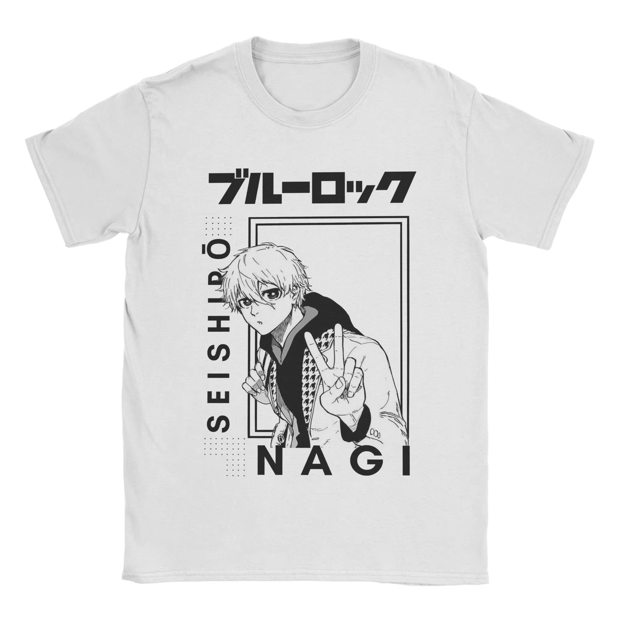 T-shirt en coton pur BACHIRA MEGURU Blue Locks, été 2026, chemise rétro pour homme et femme, mode Y2k, streetwear, vêtements surdimensionnés