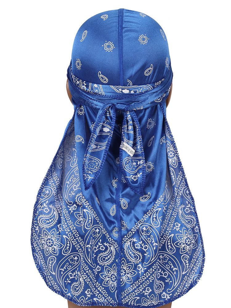 Durag Turban pour hommes et femmes, chapeau de motard, enveloppement de sauna, casquette Hip Hop, mode longue queue Bandanas, vêtements de sauna, 1PC, 7.5