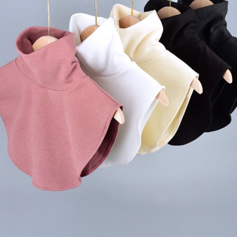 Faux col tricoté pour femmes, écharpe de Protection du cou chaude et polyvalente à la mode, Jersey élastique, col roulé, garde au cou au chaud