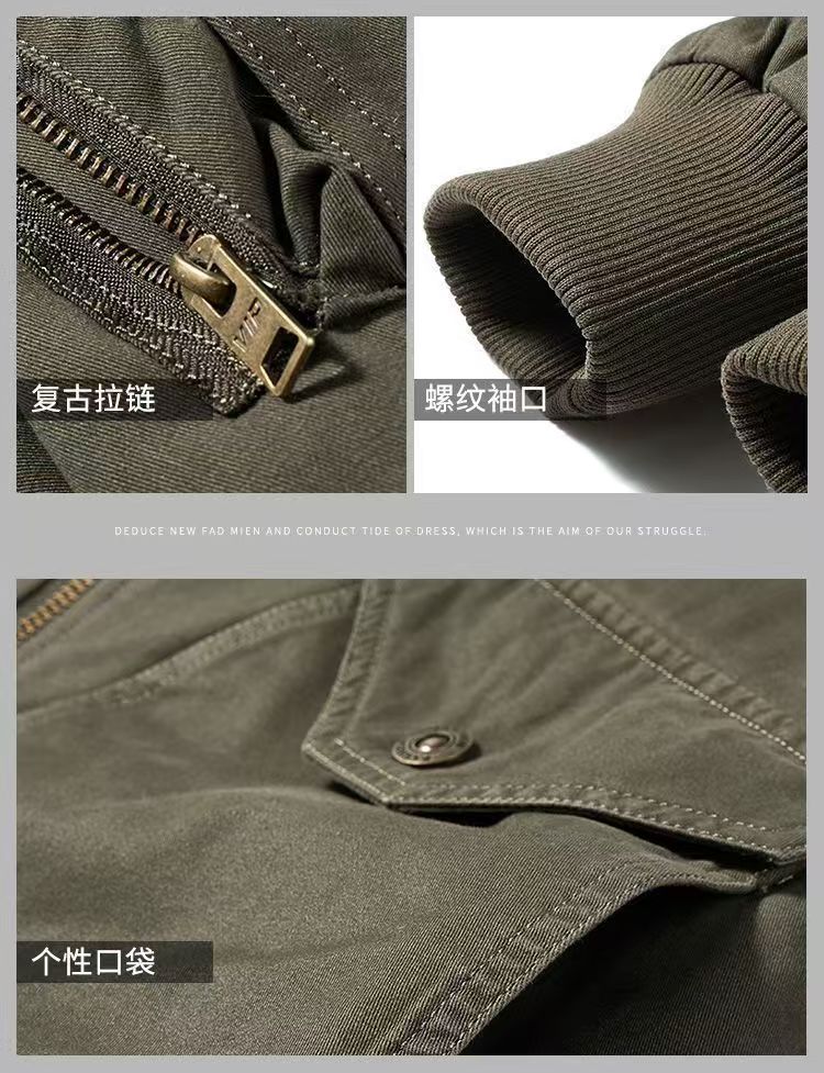 Veste Cargo d'hiver pour hommes, vestes en cachemire d'agneau de haute qualité, manteau chaud épais, vestes décontractées à la mode, vêtements polaires pour hommes