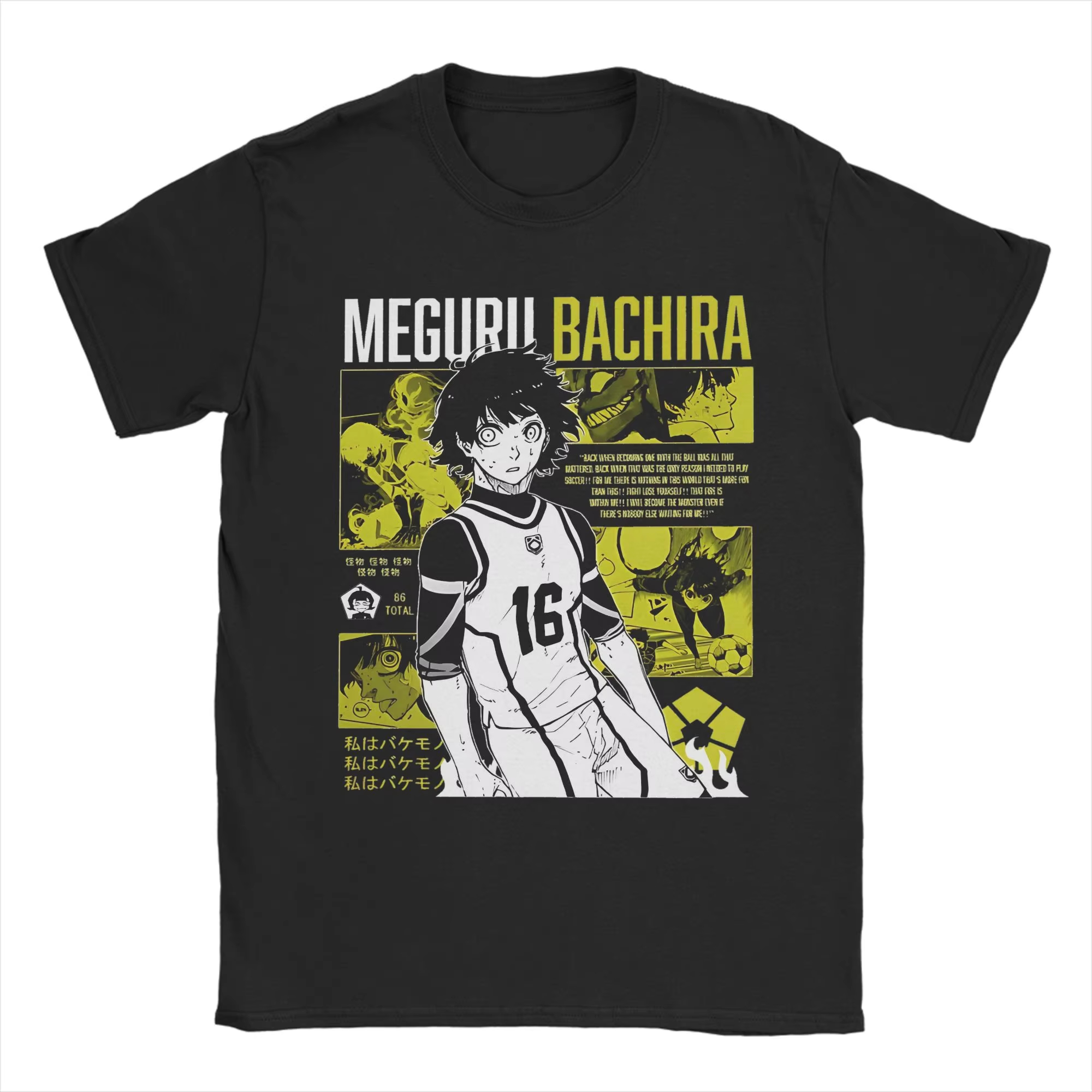 T-shirt en coton pur BACHIRA MEGURU Blue Locks, été 2026, chemise rétro pour homme et femme, mode Y2k, streetwear, vêtements surdimensionnés