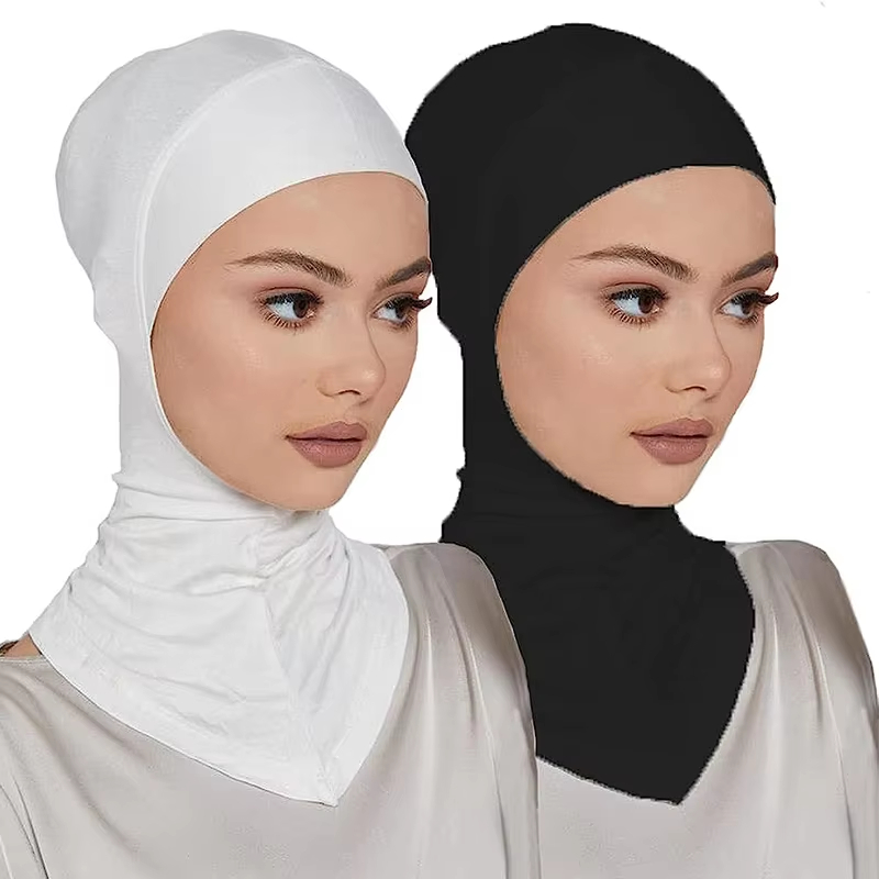 Nouveau Voile Intégral Extensible pour Femme 2026 – Turban Musulman, Sous-Hijab, Bonnet Châle avec Couverture Complète du Cou