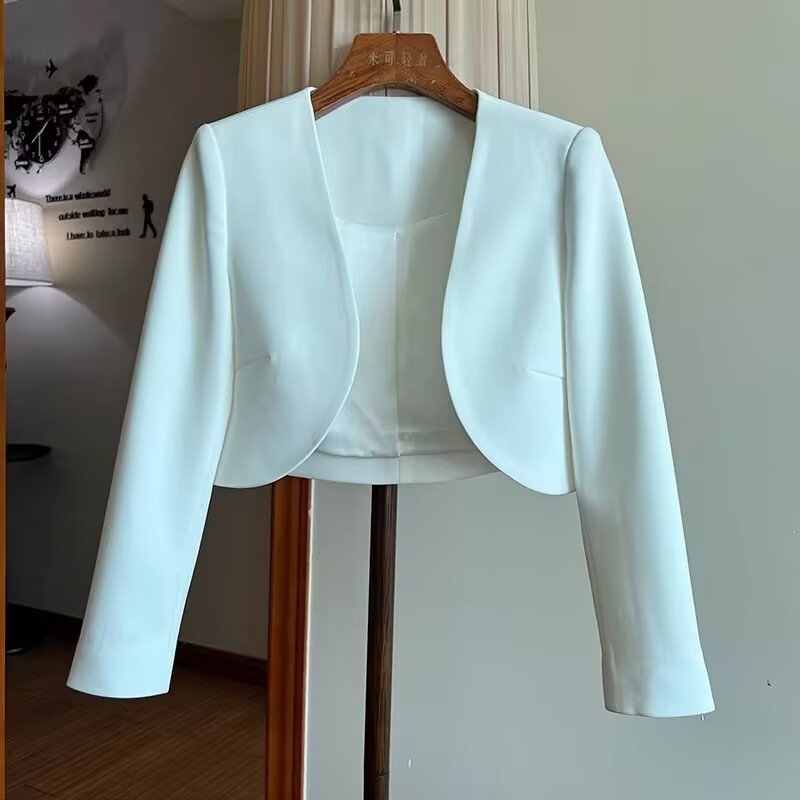 Veste femme nouveau élégant et beau costume court manteau court automne nouveau tempérament Simple banlieue OL costume Chic haut femme