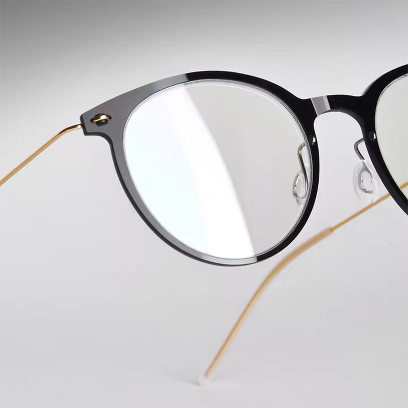 Danemark marque ronde bleu lunettes cadre ultraléger hommes sans vis lunettes carrées femmes mince jante rose lunettes lunettes de mode