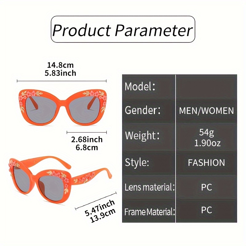 2025Lunettes œil de chat élégantes pour femmes, Design camélia Floral, lentille PC antireflet, monture en plastique, lunettes de plage à la mode