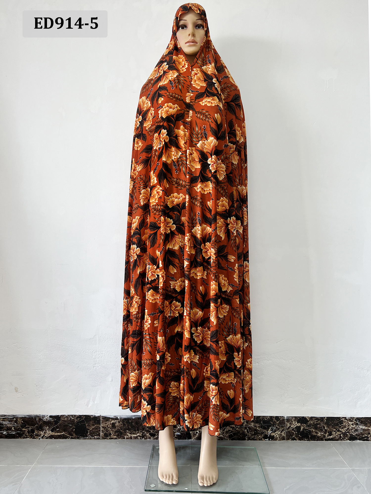 Abaya à capuche pour femmes musulmanes 6XL, vêtement de prière africain sans manches, Kaftan avec Hijab Floral, Robe saoudienne de dubaï, Ramadan
