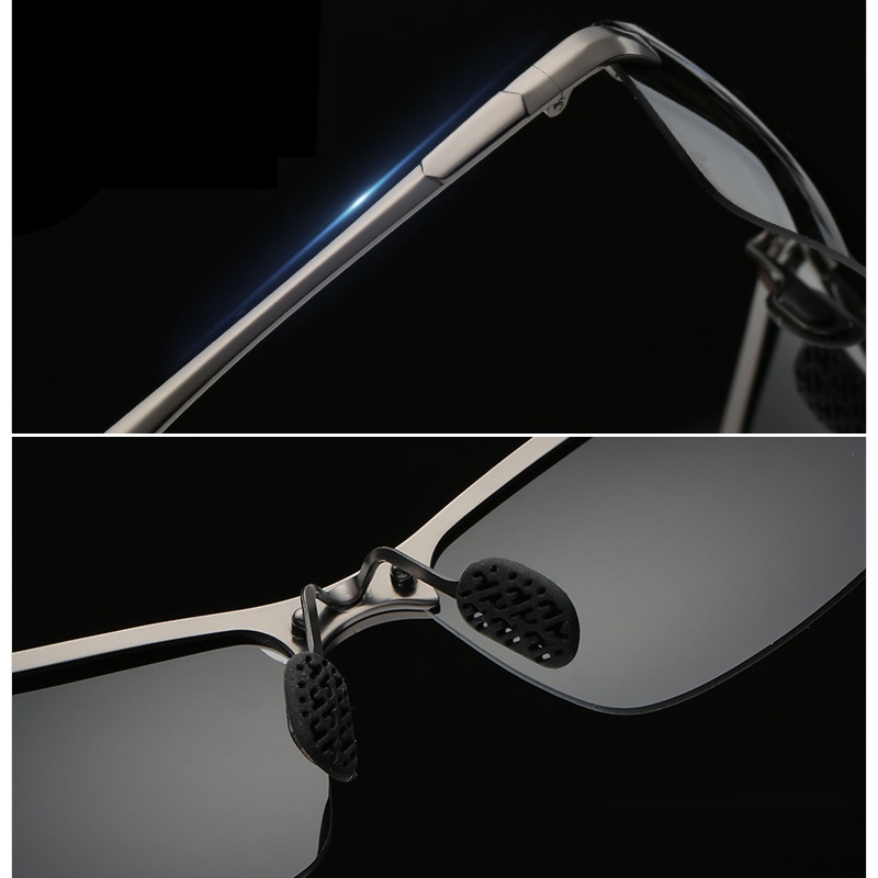 Lunettes de soleil polarisées photochromiques pour hommes, lunettes de conduite et de pêche, lunettes caméléon qui changent de couleur, vision de jour et de nuit, protection UV400