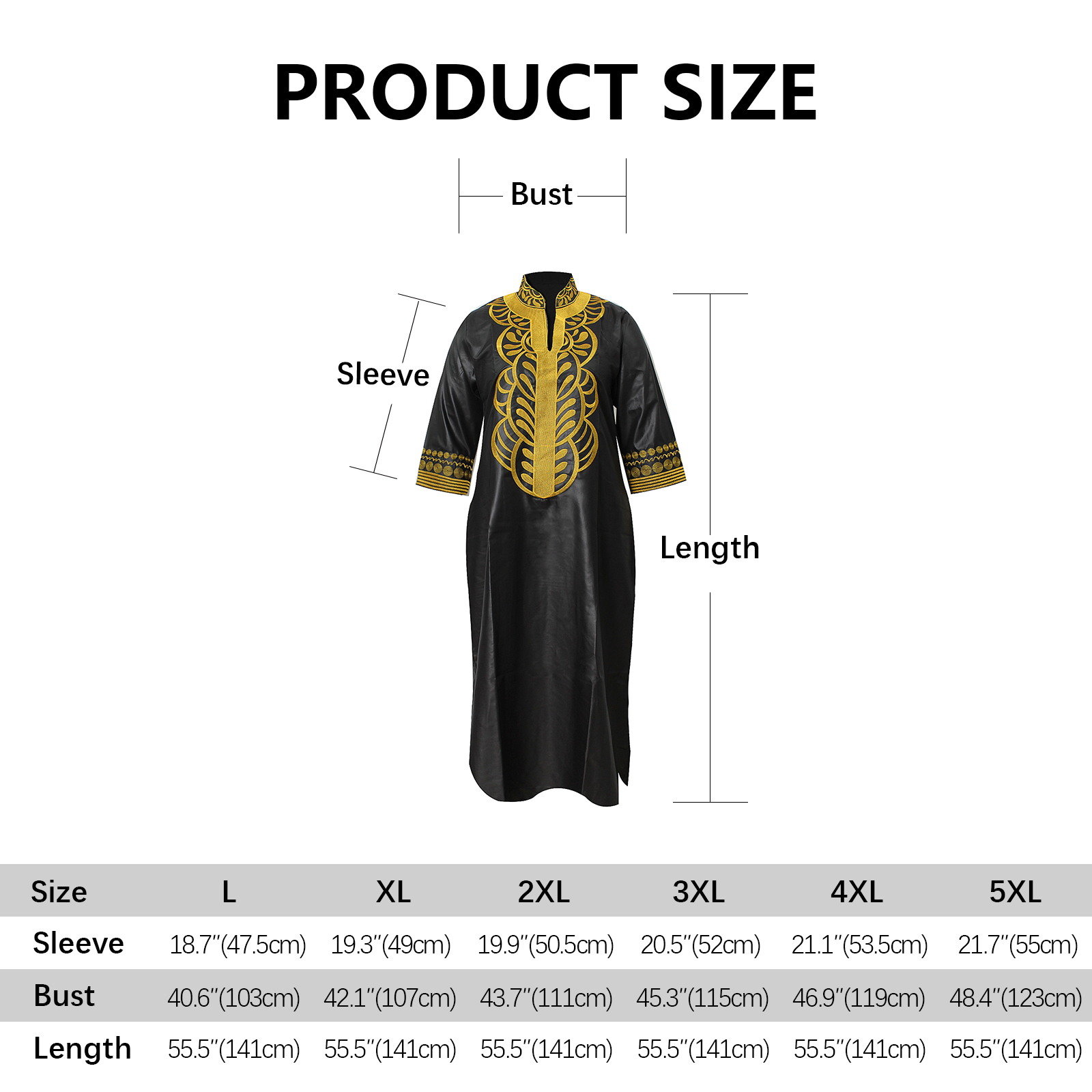 Tenue africaine pour femmes Abaya broderie grande taille robe d'église de fête élégante