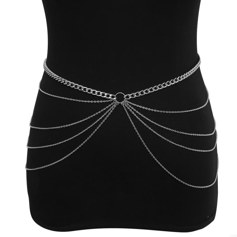 Chaîne taille délicate pour femmes, chaîne taille multicouche, HipHop Punk, chaîne en Jean pour femmes, décor plage