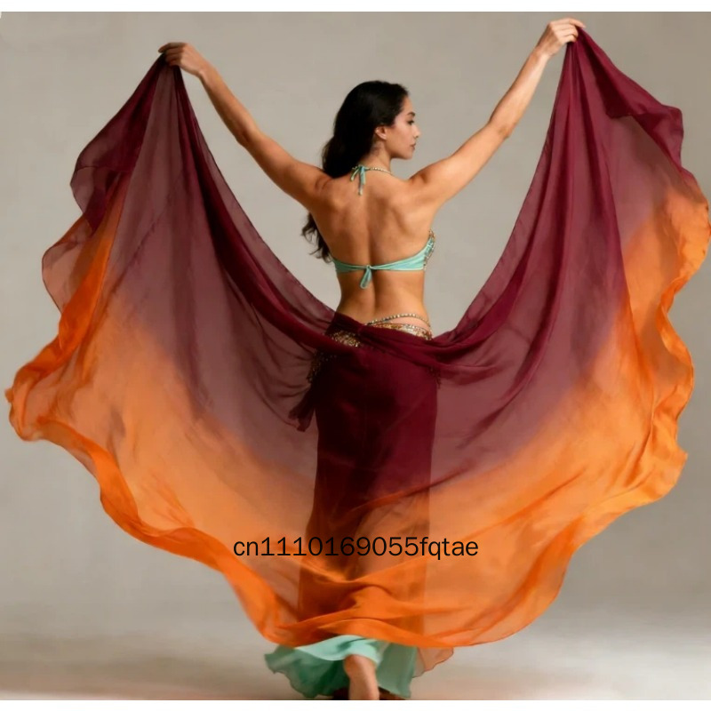 Voiles de danse orientale 100% soie véritable, faits main, teints, écharpes et châles sur mesure, accessoires de performance de danse orientale, nouveauté
