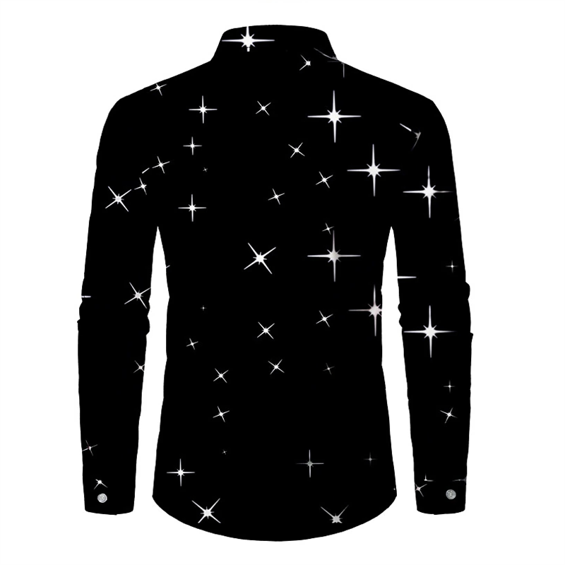 Chemise de costume pour homme, mode de fête, nouveau design personnalisé noir et blanc avec revers, matière douce et confortable de haute qualité