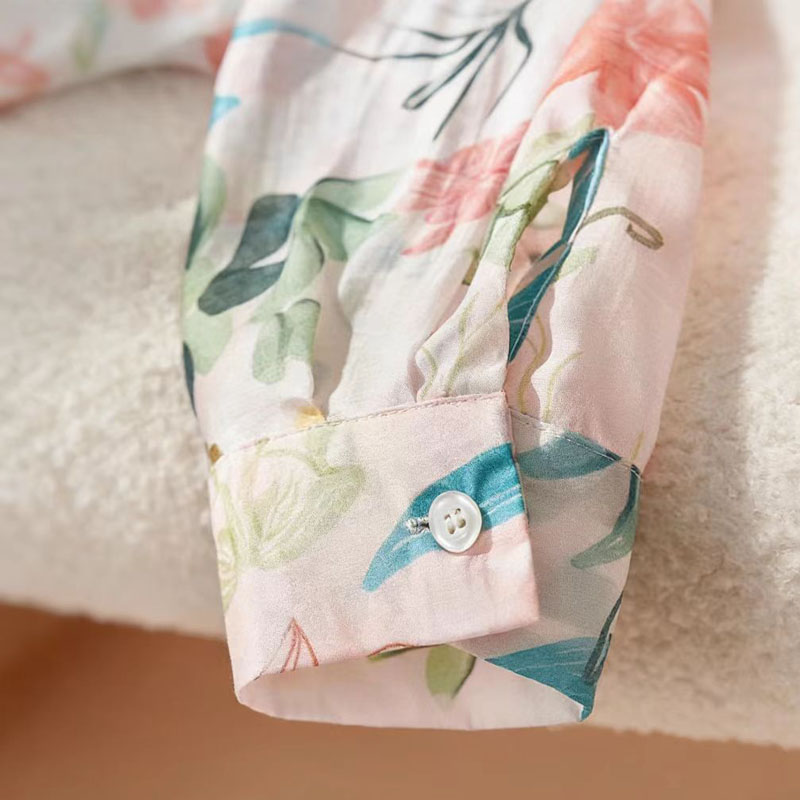 Chemisiers amples en coton pour femmes, imprimés de fleurs, collection été 2026
