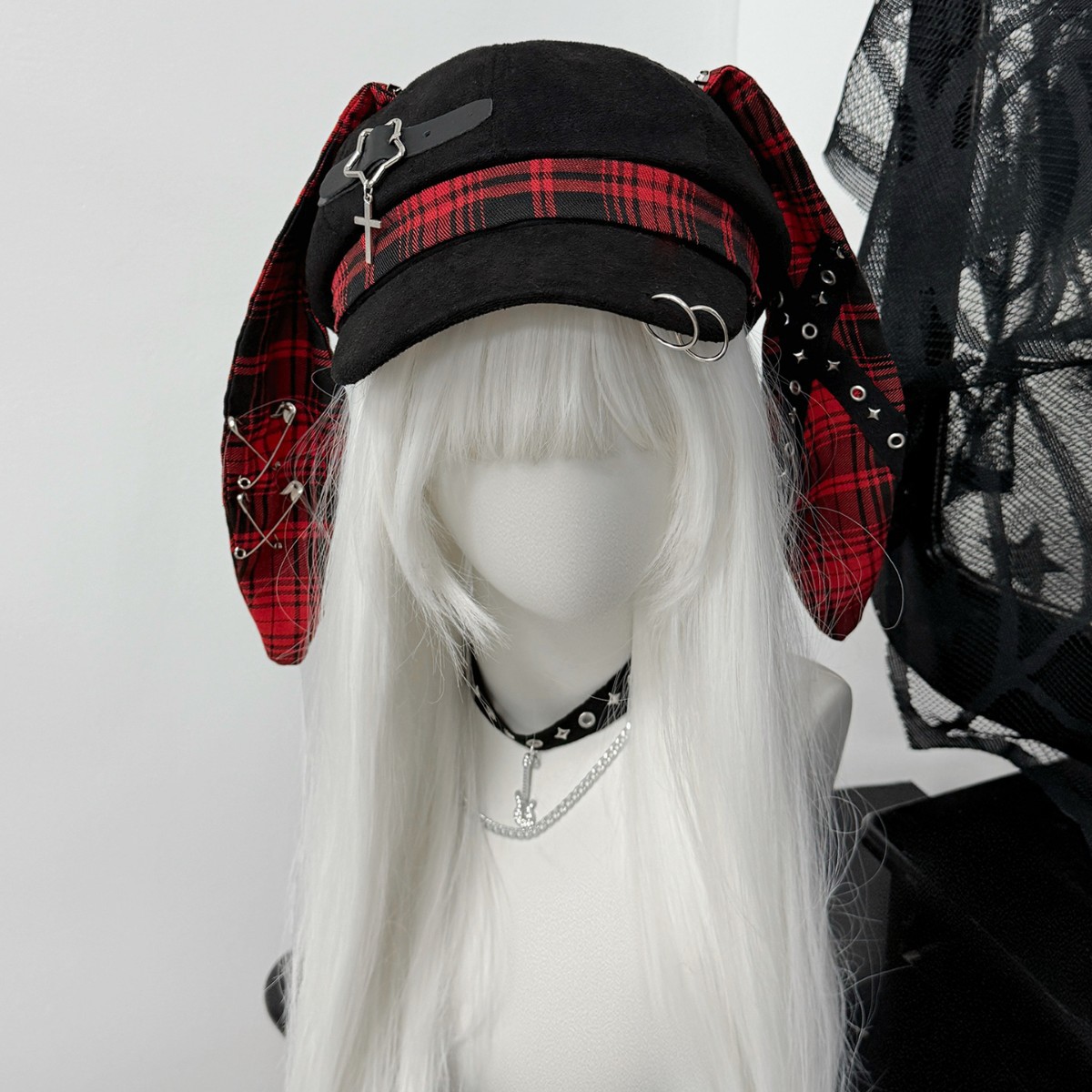 Casquette de baseball détachable avec longues oreilles de lapin, style gothique, mode subculturelle, steampunk, Y2K, pour femme, style Spicy Girl, punk, chapeau de soleil, béret